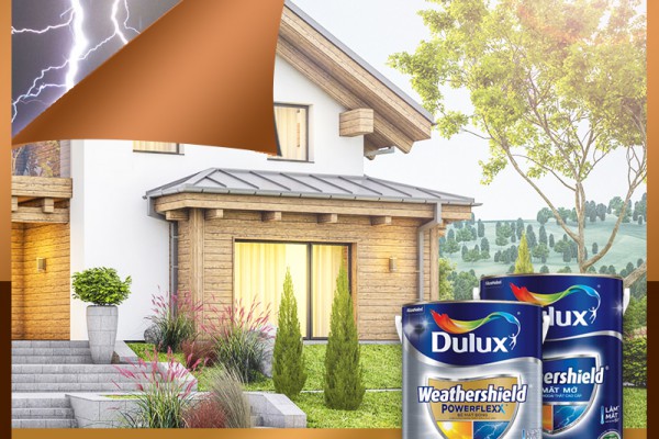 Mua sơn ngoại thất Dulux Weathershield chống lại mùa mưa bão